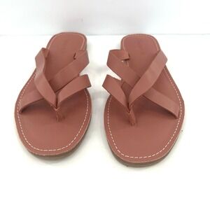 Madewell The Broadwalk women’s leather thong strap sandals- Dust Rose